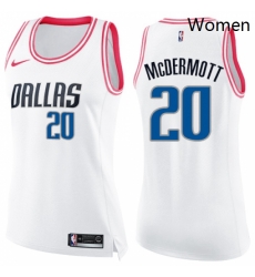 Womens Nike Dallas Mavericks 20 Doug McDermott Swingman WhitePink Fashion NBA Jersey Womens Nike Dallas Mavericks 20 Doug McDermott Swingman WhitePink Fashion NBA Jersey