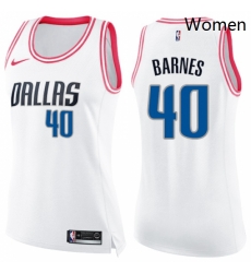 Womens Nike Dallas Mavericks 40 Harrison Barnes Swingman WhitePink Fashion NBA Jersey Womens Nike Dallas Mavericks 40 Harrison Barnes Swingman WhitePink Fashion NBA Jersey