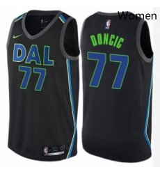 Womens Nike Dallas Mavericks 77 Luka Doncic Swingman Black NBA Jersey City Edition Womens Nike Dallas Mavericks 77 Luka Doncic Swingman Black NBA Jersey City Edition