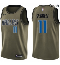 Youth Nike Dallas Mavericks 11 Yogi Ferrell Swingman Green Salute to Service NBA Jersey Youth Nike Dallas Mavericks 11 Yogi Ferrell Swingman Green Salute to Service NBA Jersey