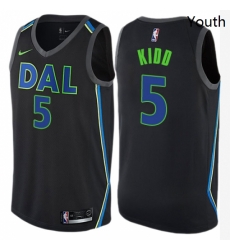 Youth Nike Dallas Mavericks 5 Jason Kidd Swingman Black NBA Jersey City Edition Youth Nike Dallas Mavericks 5 Jason Kidd Swingman Black NBA Jersey City Edition