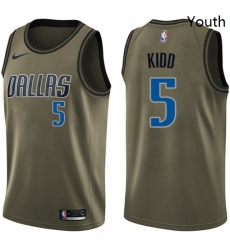 Youth Nike Dallas Mavericks 5 Jason Kidd Swingman Green Salute to Service NBA Jersey Youth Nike Dallas Mavericks 5 Jason Kidd Swingman Green Salute to Service NBA Jersey