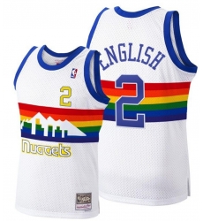 Men Denver Nuggets 2 Alex English 1987 88 White Mitchell Ness Swingman Stitched Basketball Jersey Men Denver Nuggets 2 Alex English 1987 88 White Mitchell Ness Swingman Stitched Basketball Jersey