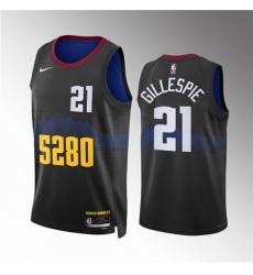 Men Denver Nuggets 21 Collin Gillespie Black 2023 City Edition Stitched Basketball Jersey Men Denver Nuggets 21 Collin Gillespie Black 2023 City Edition Stitched Basketball Jersey