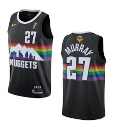 Men Denver Nuggets 27 Jamal Murray Black 2023 Finals Champions City Edition Stitched Basketball Jersey Men Denver Nuggets 27 Jamal Murray Black 2023 Finals Champions City Edition Stitched Basketball Jersey