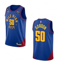 Men Denver Nuggets 50 Aaron Gordon Blue 2022 23 Statement Edition With NO 6 Patch Stitched Jersey Men Denver Nuggets 50 Aaron Gordon Blue 2022 23 Statement Edition With NO 6 Patch Stitched Jersey
