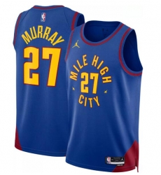 Men Denver Nuggets Jordan Brand Jamal Murray #27 2022 23 Statement Edition Swingman Jersey Blue Men Denver Nuggets Jordan Brand Jamal Murray #27 2022 23 Statement Edition Swingman Jersey Blue