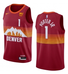 Men Denver Nuggets Michael Porter Jr. #1 Red City Edition Swingman Jerseys Men Denver Nuggets Michael Porter Jr. #1 Red City Edition Swingman Jerseys