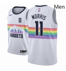 Men NBA 2018 19 Denver Nuggets 11 Monte Morris City Edition White Jersey Men NBA 2018 19 Denver Nuggets 11 Monte Morris City Edition White Jersey