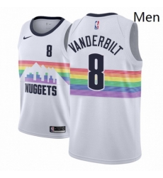 Men NBA 2018 19 Denver Nuggets 8 Jarred Vanderbilt City Edition White Jersey Men NBA 2018 19 Denver Nuggets 8 Jarred Vanderbilt City Edition White Jersey