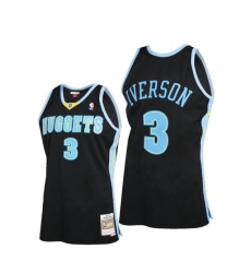 Men Nike Denver Nuggets 3 Allen Iverson Swingman Navy Blue NBA Jersey Men Nike Denver Nuggets 3 Allen Iverson Swingman Navy Blue NBA Jersey