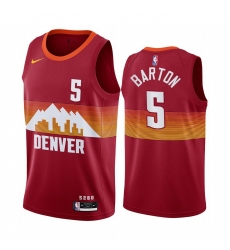 Men Nike Denver Nuggets 5 Will Barton Red NBA Swingman 2020 21 City Edition Jersey Men Nike Denver Nuggets 5 Will Barton Red NBA Swingman 2020 21 City Edition Jersey