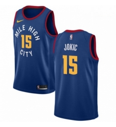 Mens Nike Denver Nuggets 15 Nikola Jokic Swingman Light Blue Alternate NBA Jersey Statement Edition Mens Nike Denver Nuggets 15 Nikola Jokic Swingman Light Blue Alternate NBA Jersey Statement Edition
