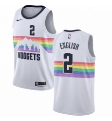 Mens Nike Denver Nuggets 2 Alex English Swingman White NBA Jersey City Edition Mens Nike Denver Nuggets 2 Alex English Swingman White NBA Jersey City Edition
