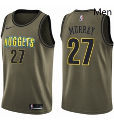 Mens Nike Denver Nuggets 27 Jamal Murray Swingman Green Salute to Service NBA Jersey Mens Nike Denver Nuggets 27 Jamal Murray Swingman Green Salute to Service NBA Jersey
