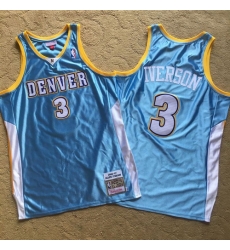 Nuggets 3 Allen Iverson Light Blue 2006 07 Hardwood Classics Swingman Jersey Nuggets 3 Allen Iverson Light Blue 2006 07 Hardwood Classics Swingman Jersey