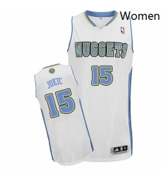 Womens Adidas Denver Nuggets 15 Nikola Jokic Authentic White Home NBA Jersey Womens Adidas Denver Nuggets 15 Nikola Jokic Authentic White Home NBA Jersey