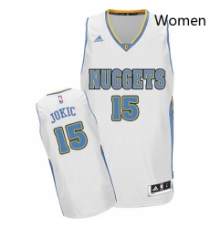 Womens Adidas Denver Nuggets 15 Nikola Jokic Swingman White Home NBA Jersey Womens Adidas Denver Nuggets 15 Nikola Jokic Swingman White Home NBA Jersey
