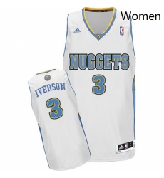 Womens Adidas Denver Nuggets 3 Allen Iverson Swingman White Home NBA Jersey Womens Adidas Denver Nuggets 3 Allen Iverson Swingman White Home NBA Jersey