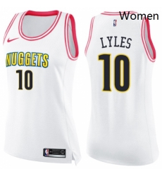 Womens Nike Denver Nuggets 10 Trey Lyles Swingman WhitePink Fashion NBA Jersey Womens Nike Denver Nuggets 10 Trey Lyles Swingman WhitePink Fashion NBA Jersey