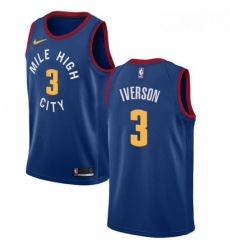 Womens Nike Denver Nuggets 3 Allen Iverson Swingman Light Blue Alternate NBA Jersey Statement Edition Womens Nike Denver Nuggets 3 Allen Iverson Swingman Light Blue Alternate NBA Jersey Statement Edition