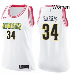 Womens Nike Denver Nuggets 34 Devin Harris Swingman WhitePink Fashion NBA Jersey Womens Nike Denver Nuggets 34 Devin Harris Swingman WhitePink Fashion NBA Jersey