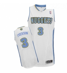 Youth Adidas Denver Nuggets 3 Allen Iverson Authentic White Home NBA Jersey Youth Adidas Denver Nuggets 3 Allen Iverson Authentic White Home NBA Jersey