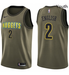 Youth Nike Denver Nuggets 2 Alex English Swingman Green Salute to Service NBA Jersey Youth Nike Denver Nuggets 2 Alex English Swingman Green Salute to Service NBA Jersey