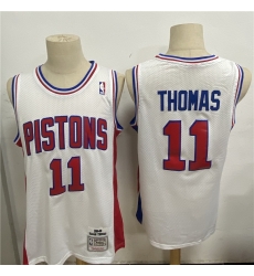 Men Detroit Pistons 11 Isiah Thomas White 1988 89 Hardwood Classics Jersey Men Detroit Pistons 11 Isiah Thomas White 1988 89 Hardwood Classics Jersey