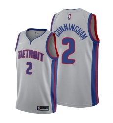 Men Detroit Pistons 2 Cade Cunningham Gray Jersey 2021 NBA Jersey Men Detroit Pistons 2 Cade Cunningham Gray Jersey 2021 NBA Jersey