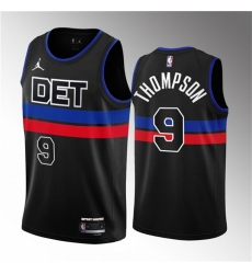 Men Detroit Pistons 9 Ausar Thompson Black 2023 Draft Statement Edition Stitched Basketball Jersey Men Detroit Pistons 9 Ausar Thompson Black 2023 Draft Statement Edition Stitched Basketball Jersey