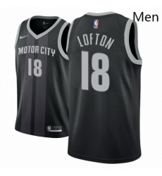 Men NBA 2018 19 Detroit Pistons 18 Zach Lofton City Edition Black Jersey Men NBA 2018 19 Detroit Pistons 18 Zach Lofton City Edition Black Jersey