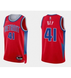Men Nike Detroit Pistons 41 Saddiq Bey Red NBA Swingman 2020 21 City Edition Jersey Men Nike Detroit Pistons 41 Saddiq Bey Red NBA Swingman 2020 21 City Edition Jersey