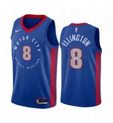 Men Nike Detroit Pistons 8 Wayne Ellington Blue NBA Swingman 2020 21 City Edition Jersey Men Nike Detroit Pistons 8 Wayne Ellington Blue NBA Swingman 2020 21 City Edition Jersey