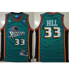 Men Pistons 33 Grant Hill Green Hardwood Classics Jersey Men Pistons 33 Grant Hill Green Hardwood Classics Jersey