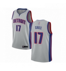Mens Detroit Pistons 17 Tony Snell Authentic Silver Basketball Jersey Statement Edition Mens Detroit Pistons 17 Tony Snell Authentic Silver Basketball Jersey Statement Edition