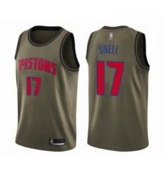 Mens Detroit Pistons 17 Tony Snell Swingman Green Salute to Service Basketball Jersey Mens Detroit Pistons 17 Tony Snell Swingman Green Salute to Service Basketball Jersey