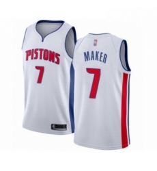 Mens Detroit Pistons 7 Thon Maker Authentic White Basketball Jersey Association Edition Mens Detroit Pistons 7 Thon Maker Authentic White Basketball Jersey Association Edition