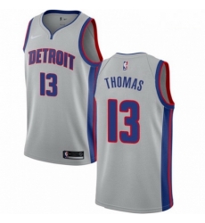 Mens Nike Detroit Pistons 13 Khyri Thomas Swingman Silver NBA Jersey Statement Edition Mens Nike Detroit Pistons 13 Khyri Thomas Swingman Silver NBA Jersey Statement Edition