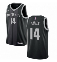 Mens Nike Detroit Pistons 14 Ish Smith Swingman Black NBA Jersey City Edition Mens Nike Detroit Pistons 14 Ish Smith Swingman Black NBA Jersey City Edition