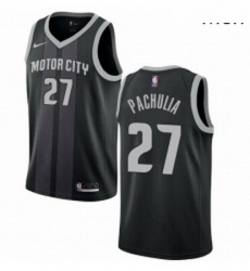 Mens Nike Detroit Pistons 27 Zaza Pachulia Swingman Black NBA Jersey City Edition Mens Nike Detroit Pistons 27 Zaza Pachulia Swingman Black NBA Jersey City Edition