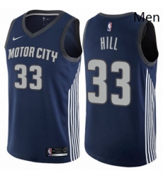 Mens Nike Detroit Pistons 33 Grant Hill Authentic Navy Blue NBA Jersey City Edition Mens Nike Detroit Pistons 33 Grant Hill Authentic Navy Blue NBA Jersey City Edition
