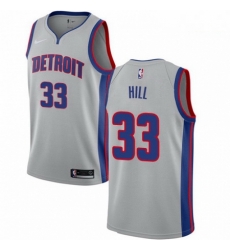 Mens Nike Detroit Pistons 33 Grant Hill Authentic Silver NBA Jersey Statement Edition Mens Nike Detroit Pistons 33 Grant Hill Authentic Silver NBA Jersey Statement Edition