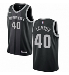 Mens Nike Detroit Pistons 40 Bill Laimbeer Swingman Black NBA Jersey City Edition Mens Nike Detroit Pistons 40 Bill Laimbeer Swingman Black NBA Jersey City Edition