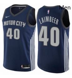 Mens Nike Detroit Pistons 40 Bill Laimbeer Swingman Navy Blue NBA Jersey City Edition Mens Nike Detroit Pistons 40 Bill Laimbeer Swingman Navy Blue NBA Jersey City Edition
