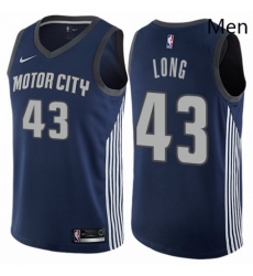 Mens Nike Detroit Pistons 43 Grant Long Authentic Navy Blue NBA Jersey City Edition Mens Nike Detroit Pistons 43 Grant Long Authentic Navy Blue NBA Jersey City Edition