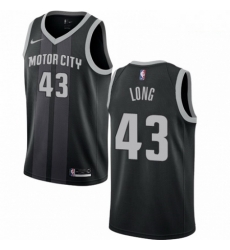 Mens Nike Detroit Pistons 43 Grant Long Swingman Black NBA Jersey City Edition Mens Nike Detroit Pistons 43 Grant Long Swingman Black NBA Jersey City Edition