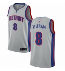 Mens Nike Detroit Pistons 8 Henry Ellenson Authentic Silver NBA Jersey Statement Edition Mens Nike Detroit Pistons 8 Henry Ellenson Authentic Silver NBA Jersey Statement Edition