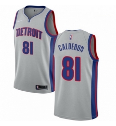 Mens Nike Detroit Pistons 81 Jose Calderon Authentic Silver NBA Jersey Statement Edition Mens Nike Detroit Pistons 81 Jose Calderon Authentic Silver NBA Jersey Statement Edition