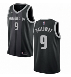 Mens Nike Detroit Pistons 9 Langston Galloway Swingman Black NBA Jersey City Edition Mens Nike Detroit Pistons 9 Langston Galloway Swingman Black NBA Jersey City Edition